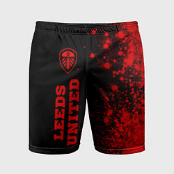 Шорты спортивные мужские Leeds United - red gradient по-вертикали, цвет: 3D-принт