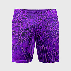 Шорты спортивные мужские Фиолетовый симбионт абстракция, цвет: 3D-принт