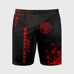 Мужские спортивные шорты Manchester City - red gradient вертикально