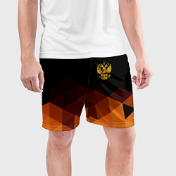 Шорты спортивные мужские Герб России геометрия, цвет: 3D-принт — фото 2