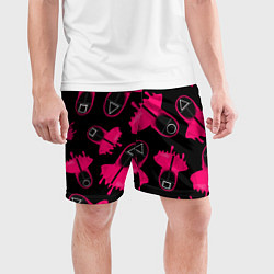 Шорты спортивные мужские Стражи из игры в кальмара, цвет: 3D-принт — фото 2