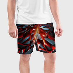 Шорты спортивные мужские Черные слитки над лавой, цвет: 3D-принт — фото 2