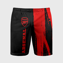 Шорты спортивные мужские Arsenal - red gradient по-вертикали, цвет: 3D-принт