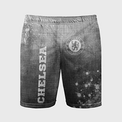 Шорты спортивные мужские Chelsea - grey gradient вертикально, цвет: 3D-принт