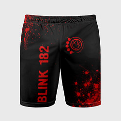 Шорты спортивные мужские Blink 182 - red gradient вертикально, цвет: 3D-принт