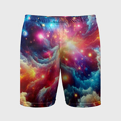 Шорты спортивные мужские Colorfull neon space clouds - ai art fantasy, цвет: 3D-принт