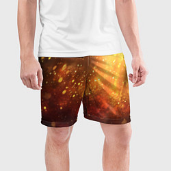 Шорты спортивные мужские Золотая блестящая текстура, цвет: 3D-принт — фото 2