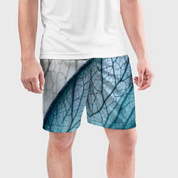 Шорты спортивные мужские Листья с прожилками, цвет: 3D-принт — фото 2
