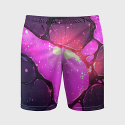 Шорты спортивные мужские Розовая текстура разлом плит, цвет: 3D-принт