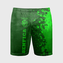 Шорты спортивные мужские Benfica - green gradient по-вертикали, цвет: 3D-принт
