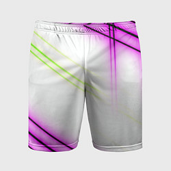 Мужские спортивные шорты Green white pink line