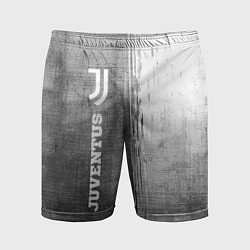 Шорты спортивные мужские Juventus - grey gradient по-вертикали, цвет: 3D-принт