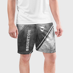 Шорты спортивные мужские Brighton - grey gradient вертикально, цвет: 3D-принт — фото 2