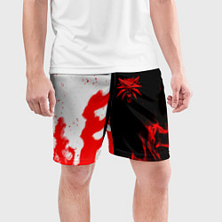 Шорты спортивные мужские Ведьмак огненный, цвет: 3D-принт — фото 2