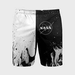 Мужские спортивные шорты Nasa черно белый огонь