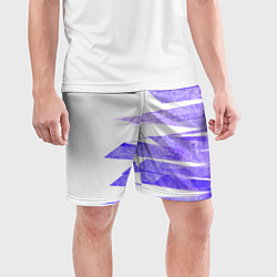 Шорты спортивные мужские Color white purple, цвет: 3D-принт — фото 2