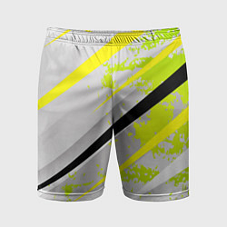 Шорты спортивные мужские Color white light green, цвет: 3D-принт