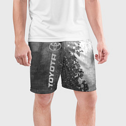 Шорты спортивные мужские Toyota - grey gradient по-вертикали, цвет: 3D-принт — фото 2