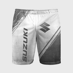 Шорты спортивные мужские Suzuki - white gradient вертикально, цвет: 3D-принт