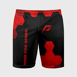 Шорты спортивные мужские Need for Speed - red gradient вертикально, цвет: 3D-принт