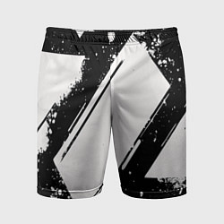 Шорты спортивные мужские Color black white, цвет: 3D-принт