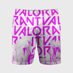 Шорты спортивные мужские Valorant розовый огонь, цвет: 3D-принт