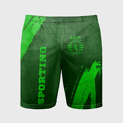 Мужские спортивные шорты Sporting - green gradient вертикально