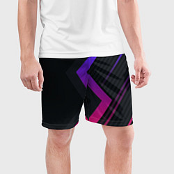 Шорты спортивные мужские Color black line, цвет: 3D-принт — фото 2