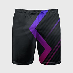 Шорты спортивные мужские Color black line, цвет: 3D-принт