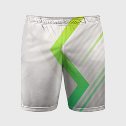Мужские спортивные шорты Color white line green