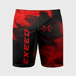 Шорты спортивные мужские Exeed - red gradient вертикально, цвет: 3D-принт