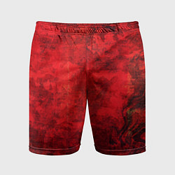 Шорты спортивные мужские Абстракция - red shabby wall, цвет: 3D-принт