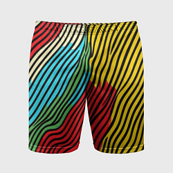 Мужские спортивные шорты Абстрактные цветные линии