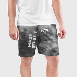 Шорты спортивные мужские Mass Effect - grey gradient вертикально, цвет: 3D-принт — фото 2