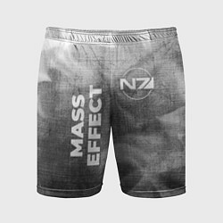 Мужские спортивные шорты Mass Effect - grey gradient вертикально