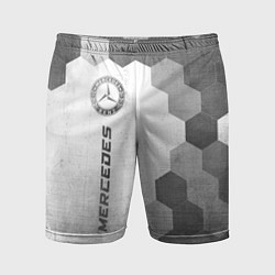Шорты спортивные мужские Mercedes - white gradient по-вертикали, цвет: 3D-принт