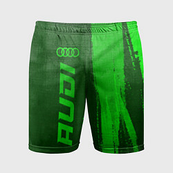 Шорты спортивные мужские Audi - green gradient по-вертикали, цвет: 3D-принт