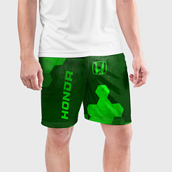 Шорты спортивные мужские Honda - green gradient вертикально, цвет: 3D-принт — фото 2