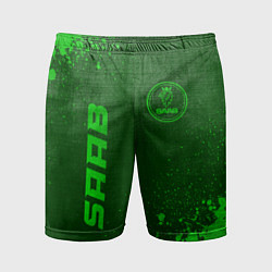 Шорты спортивные мужские Saab - green gradient вертикально, цвет: 3D-принт