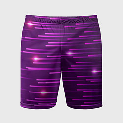 Шорты спортивные мужские Цветные светящиеся полосы, цвет: 3D-принт