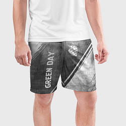 Шорты спортивные мужские Green Day - grey gradient вертикально, цвет: 3D-принт — фото 2