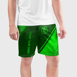 Шорты спортивные мужские Three Days Grace - green gradient вертикально, цвет: 3D-принт — фото 2