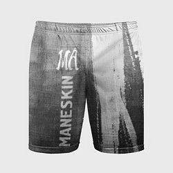 Шорты спортивные мужские Maneskin - grey gradient по-вертикали, цвет: 3D-принт