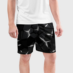 Шорты спортивные мужские Броня с белым свечением, цвет: 3D-принт — фото 2