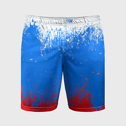 Шорты спортивные мужские Патриот - флаг, цвет: 3D-принт