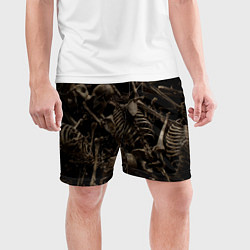 Шорты спортивные мужские Человеческие кости, цвет: 3D-принт — фото 2