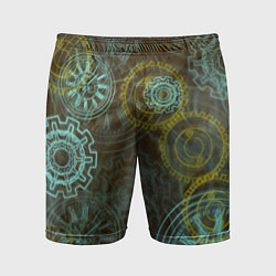 Мужские спортивные шорты Стимпанк механизм