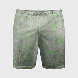 Мужские спортивные шорты Абстракция - green wall covered with moss