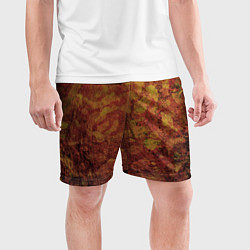 Шорты спортивные мужские Абстракция - desert camouflage, цвет: 3D-принт — фото 2