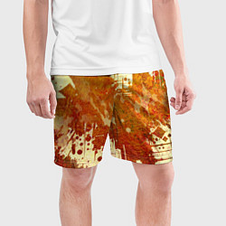 Шорты спортивные мужские Абстракция - sunspot, цвет: 3D-принт — фото 2